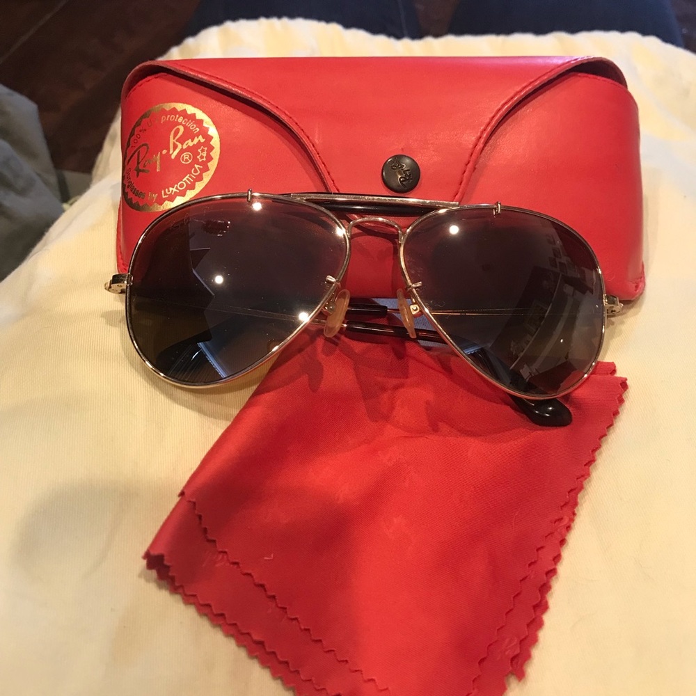 Ray-Ban 22Kt Gold RB8028K aviator Sunglasses